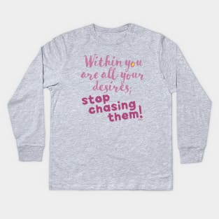 Within You-pink Kids Long Sleeve T-Shirt